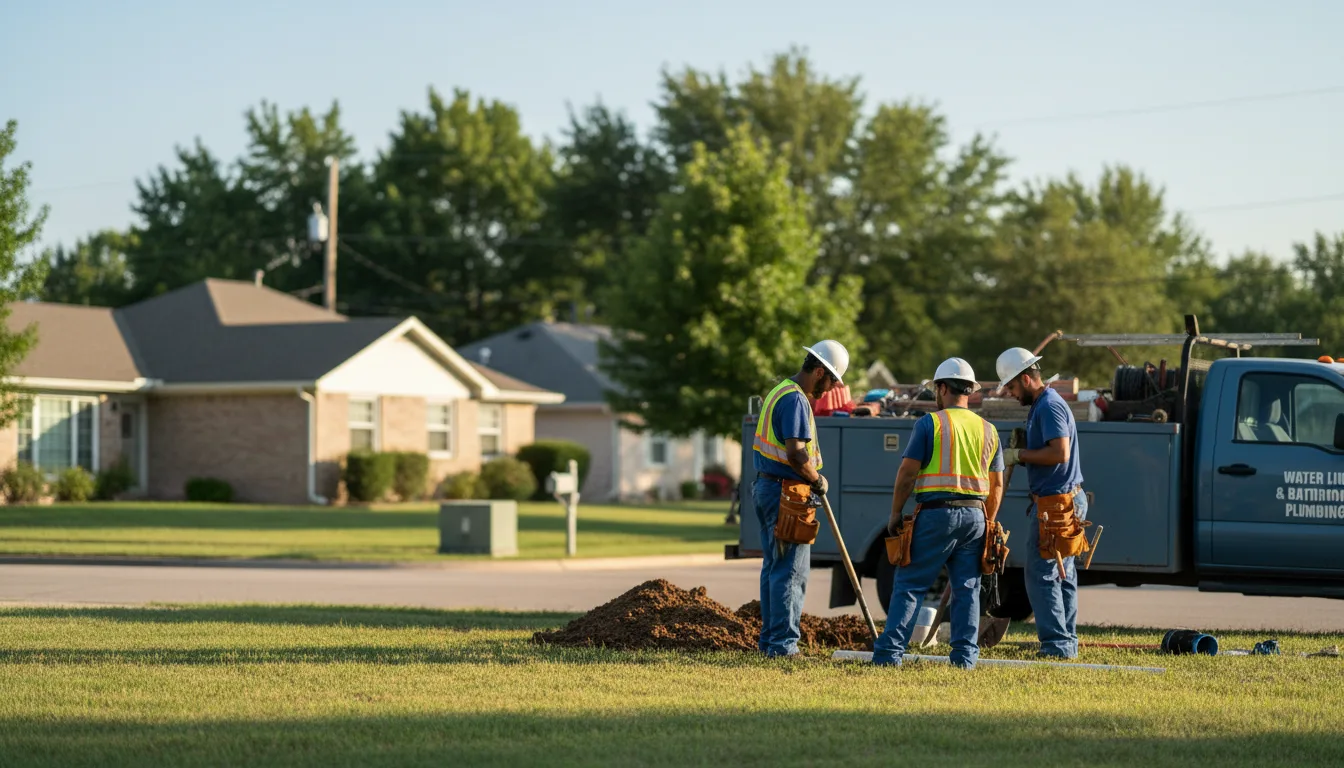 Residential water line and bathroom plumbing service in Sharon Springs, KS